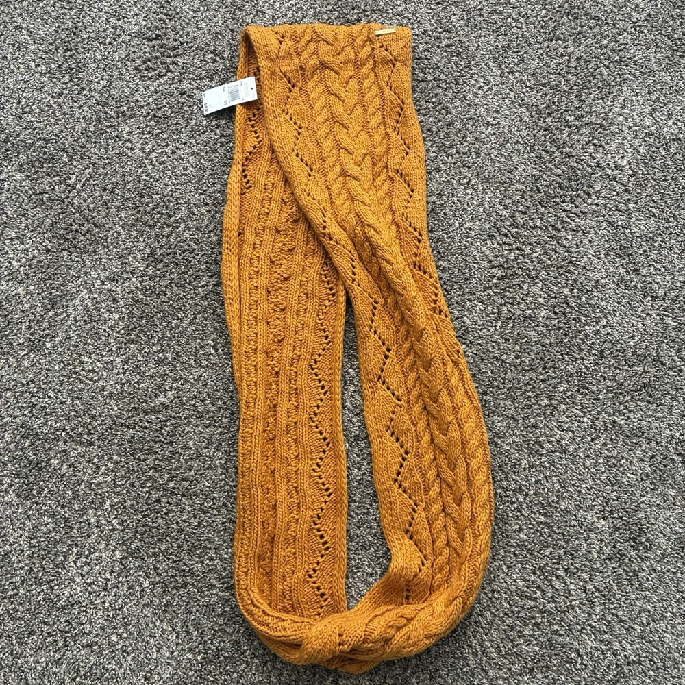 NWT Michael Kors Marigold Pointelle Cable-knit Infinity Muffler Scarf